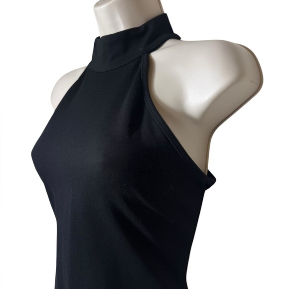 Superdown Tegan Wrap Mini Dress Black Mock Halter Party Revolve Small - Picture 7 of 12